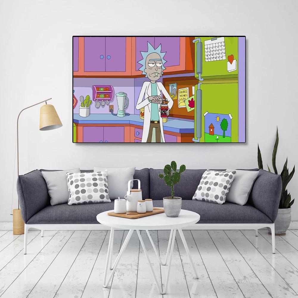 Rick Sanchez in Kitchen Canvas Wall Art