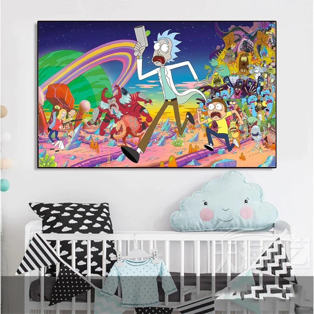 Rick and Morty Monters Canvas Wall Art - Rick and Morty Shop