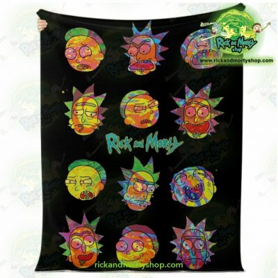 Face Cplorfull Rick & Morty 3D Microfleece Blanket Premium - Aop