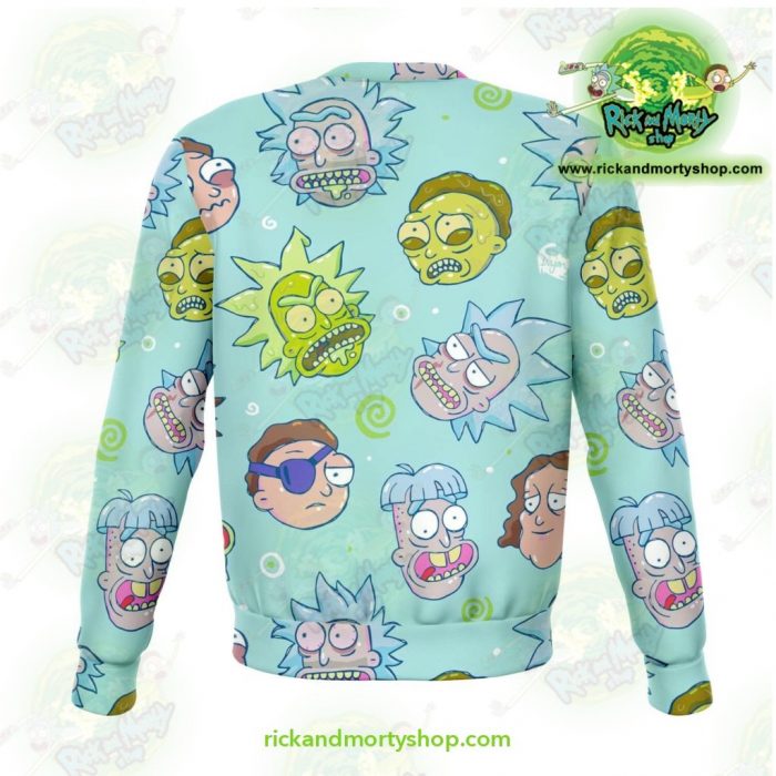 Funny Rick & Morty Face 3D Sweatshirt Athletic - Aop
