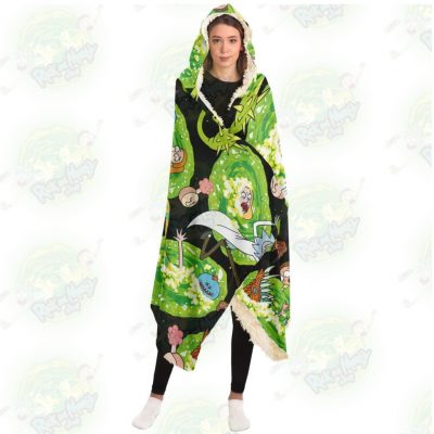 Hot Rick And Morty 3D Hooded Blanket - Aop