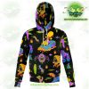 Rick And Morty Alien 3D Hoodie Xs Athletic - Aop