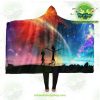 Rick And Morty Alien Glaxy Hooded Blanket Adult / Premium Sherpa - Aop
