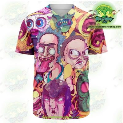 Rick And Morty Baseball Jersey Water Color Style Xs - Aop