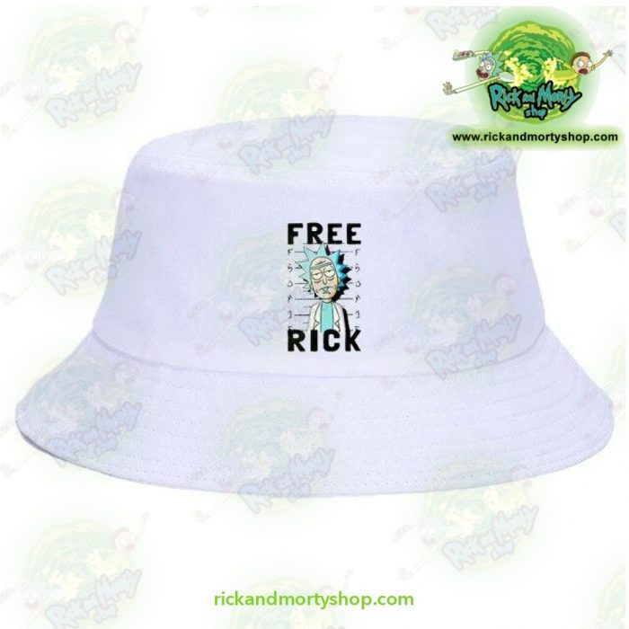 Rick And Morty Bucket Hat - Free White