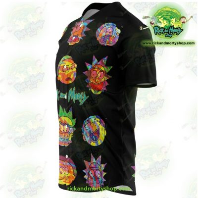 Rick And Morty Colorfull Face Baseball Jersey - Aop