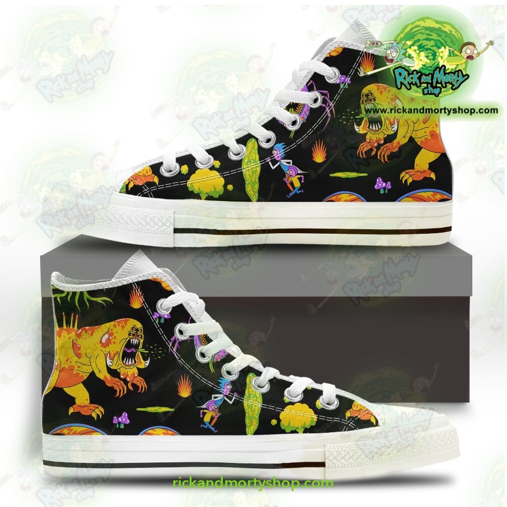 Rick and Morty Converse Shoes - Alien Monters - Rick and Morty Shop