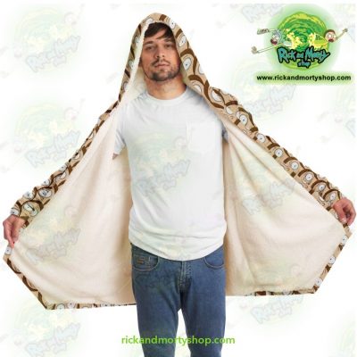 Rick And Morty Dream Cloak Coat - Many Face Smith Microfleece Aop