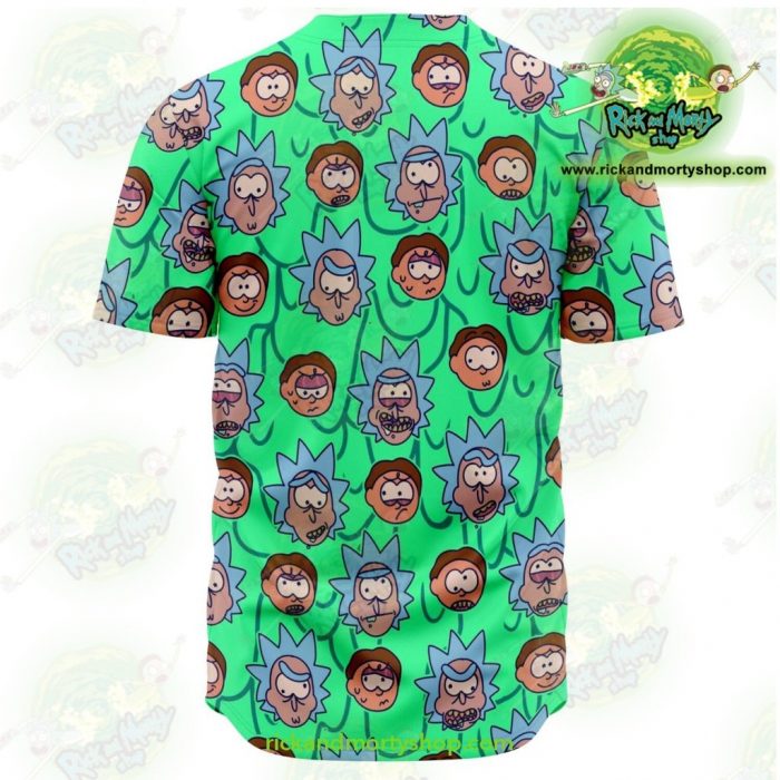 Rick And Morty Facial Expression Baseball Jersey - Aop