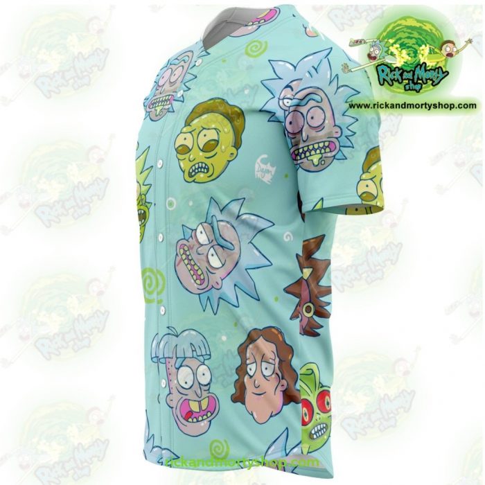 Rick And Morty Facial Expression Baseball Jersey Style 02 - Aop