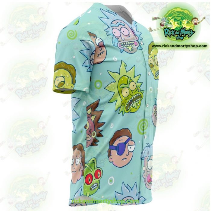 Rick And Morty Facial Expression Baseball Jersey Style 02 - Aop