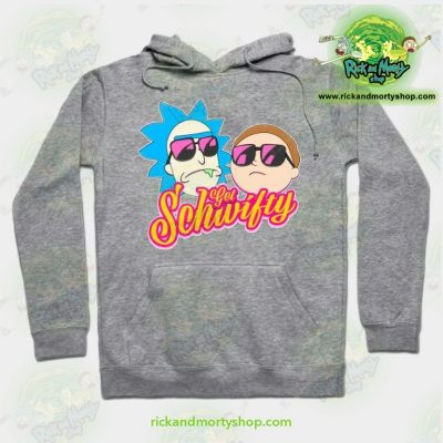 Rick And Morty Get Schwifty Hoodie Grey / S Athletic - Aop