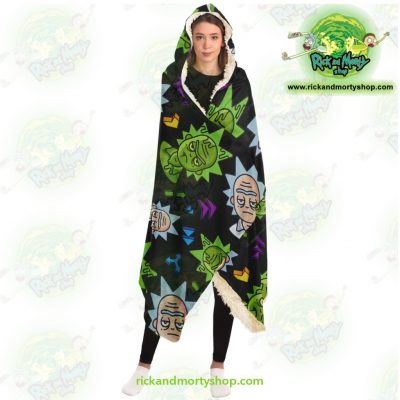 Rick And Morty Hooded Blanket - Cute Face Sanchez Aop