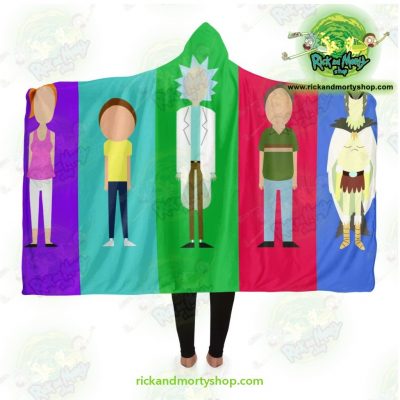Rick And Morty Hooded Blanket Fashion 5 Color Adult / Premium Sherpa - Aop