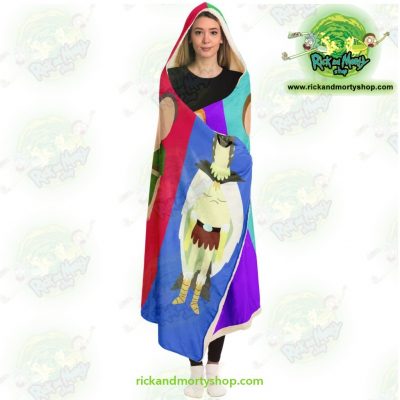 Rick And Morty Hooded Blanket Fashion 5 Color - Aop