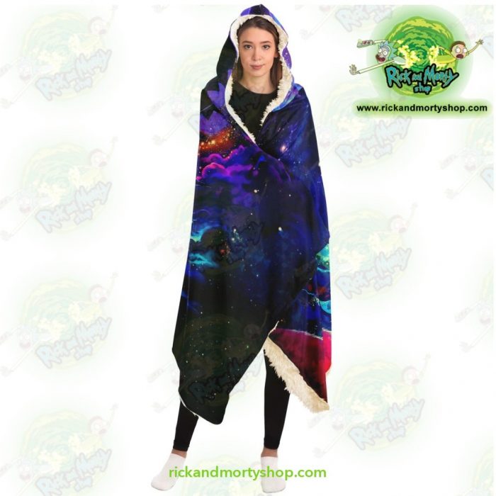 Rick And Morty Hooded Blanket - Galaxy Aop