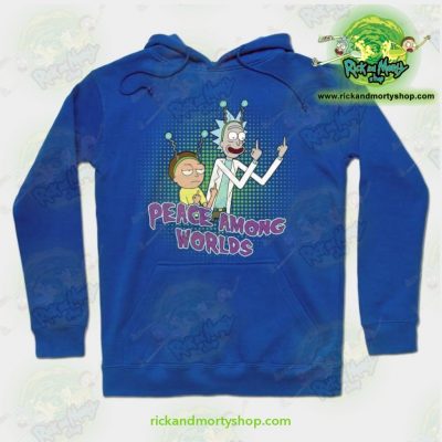 Rick And Morty Peace Among Worlds Hoodie Blue / S Athletic - Aop