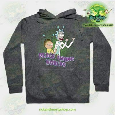 Rick And Morty Peace Among Worlds Hoodie Grey / S Athletic - Aop