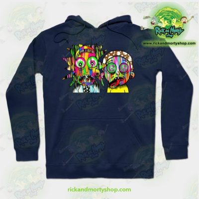 Rick And Morty Psychadelic Hoodie Navy Blue / S Athletic - Aop