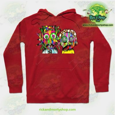 Rick And Morty Psychadelic Hoodie Red / S Athletic - Aop