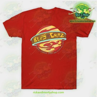 Rick And Morty T-Shirt - Blips Chitz! Red / S T-Shirt