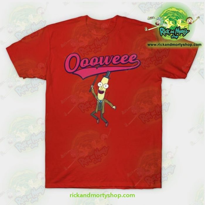 Rick And Morty T-Shirt - Professor Poopybutthole Oooweee Red / S T-Shirt