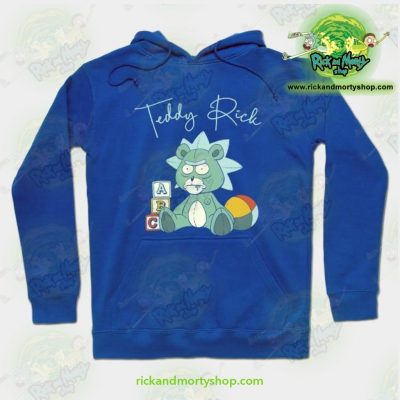 Rick And Morty Teddy Hoodie Blue / S Athletic - Aop