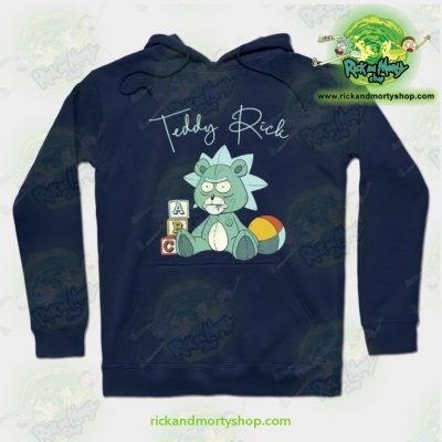 Rick And Morty Teddy Hoodie Navy Blue / S Athletic - Aop