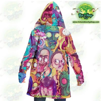 Rick And Morty Water Color Dream Cloak Coat Microfleece - Aop