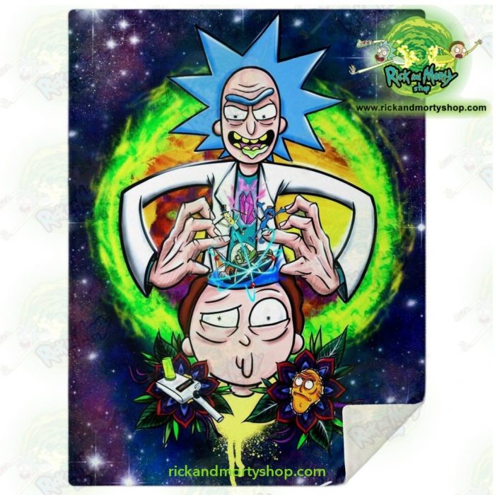 Rick & Morty 3D Funny Microfleece Blanket M Premium - Aop