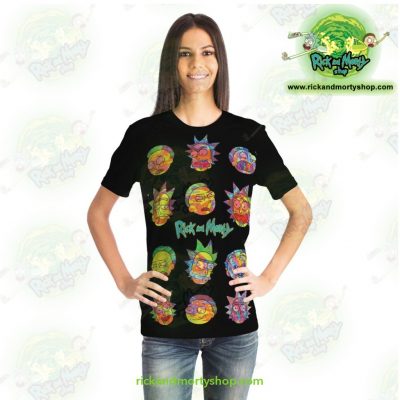 Rick & Morty Colorfull Face T-Shirt T-Shirt
