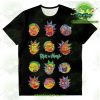Rick & Morty Colorfull Face T-Shirt Xs T-Shirt