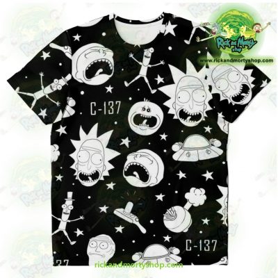 Rick & Morty Crazy C137 T-Shirt Xs