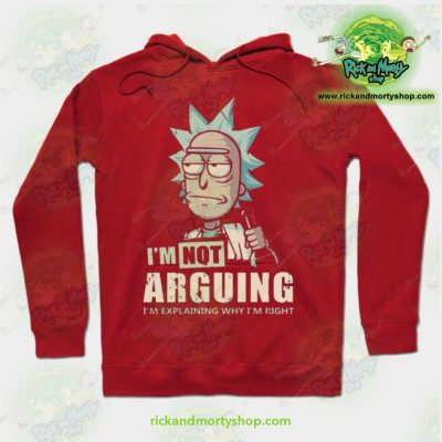 Rick & Morty Hoodie - Im Not Arguing Red / S Athletic Aop