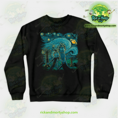 Rick & Morty Impressionist Science Sweatshirt Black / S Athletic - Aop