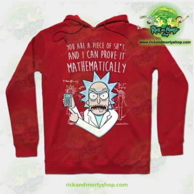 Rick & Morty Mathematically Hoodie Red / S Athletic - Aop