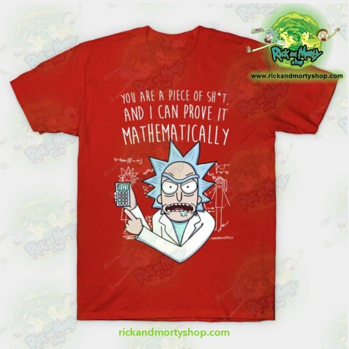 Rick & Morty Mathematically T-Shirt Red / S T-Shirt
