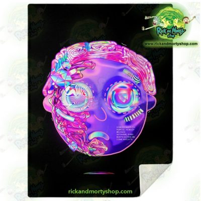 Rick & Morty Microfleece Blanket - 3D Mortys Face Diamond M Premium Aop