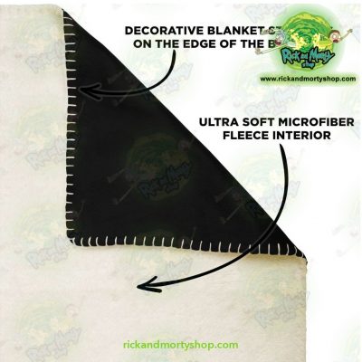 Rick & Morty Microfleece Blanket - 3D Mortys Face Diamond Premium Aop