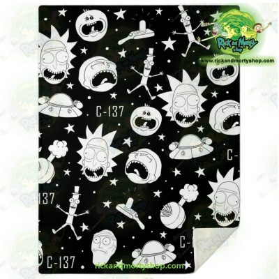 Rick & Morty Microfleece Blanket Crazy C137 M Premium - Aop