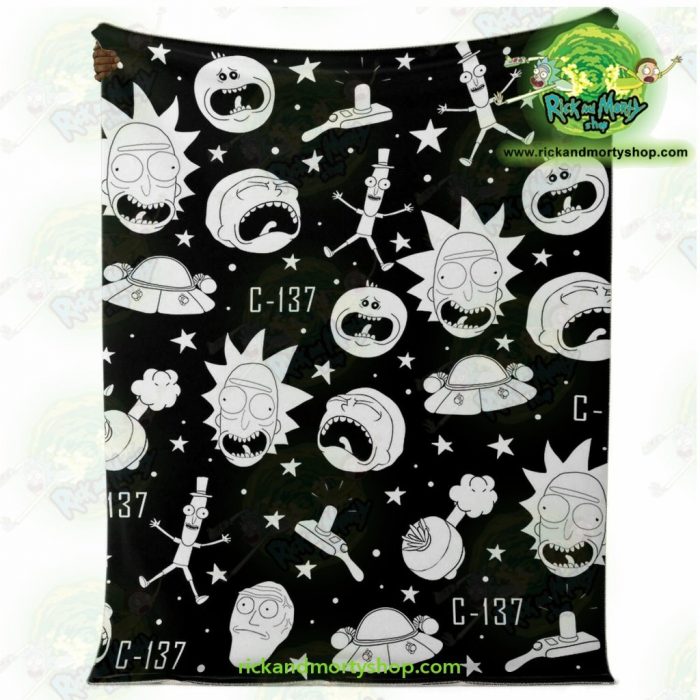 Rick & Morty Microfleece Blanket Crazy C137 Premium - Aop
