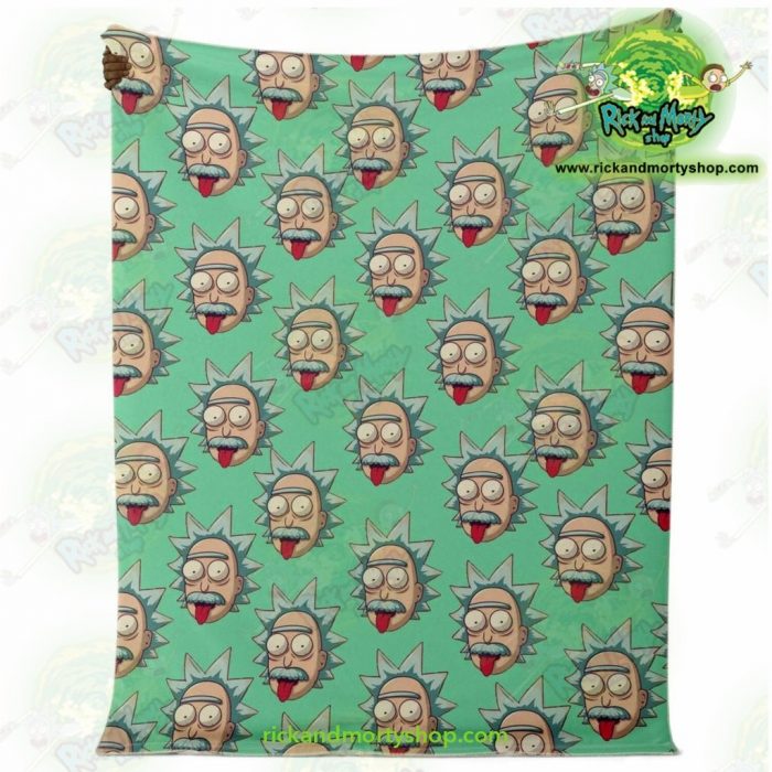 Rick & Morty Microfleece Blanket - Funny Face Sanchez Premium Aop