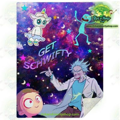 Rick & Morty Microfleece Blanket - Get Schwifty 3D Galaxy M Premium Aop