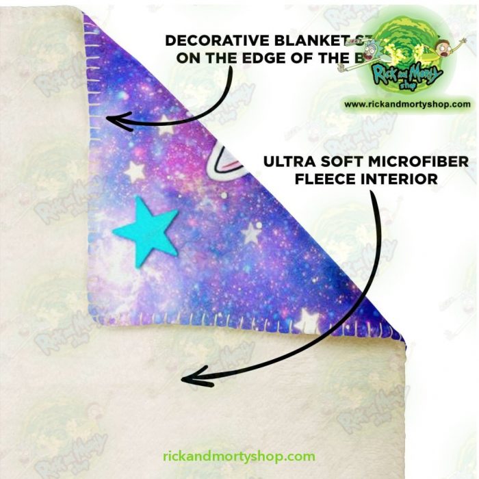 Rick & Morty Microfleece Blanket - Get Schwifty 3D Galaxy Premium Aop
