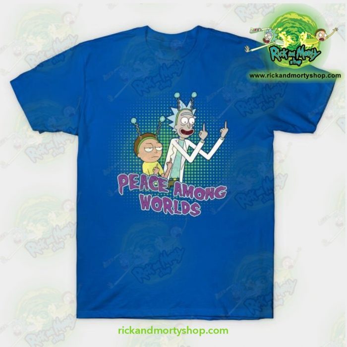 Rick & Morty Peace Among Worlds T-Shirt Blue / S T-Shirt