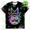 Rick & Morty Ricks Face Light 3D T-Shirt Xs T-Shirt
