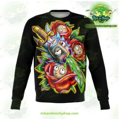 Rick & Morty Sweatshirt 3D Design Limited Stocks Xs Athletic - Aop
