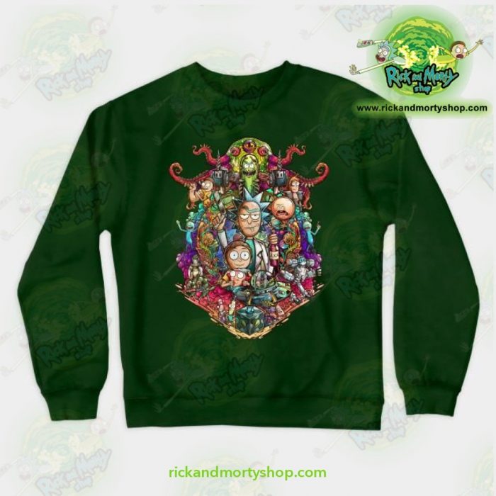 Rick & Morty Sweatshirt - Buckle Up ! Green / S Athletic Aop