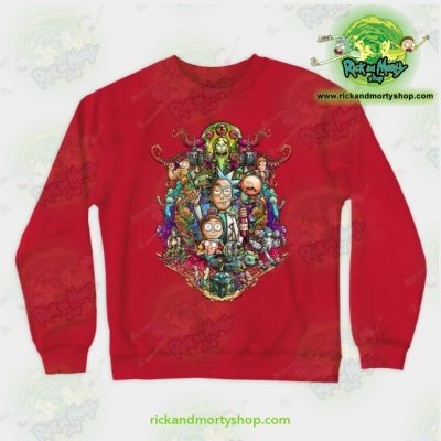 Rick & Morty Sweatshirt - Buckle Up ! Red / S Athletic Aop