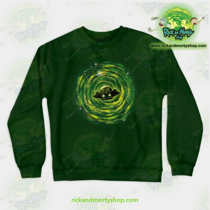 Rick & Morty Sweatshirt - Dimensional Rikt Crewneck Green / S Athletic Aop